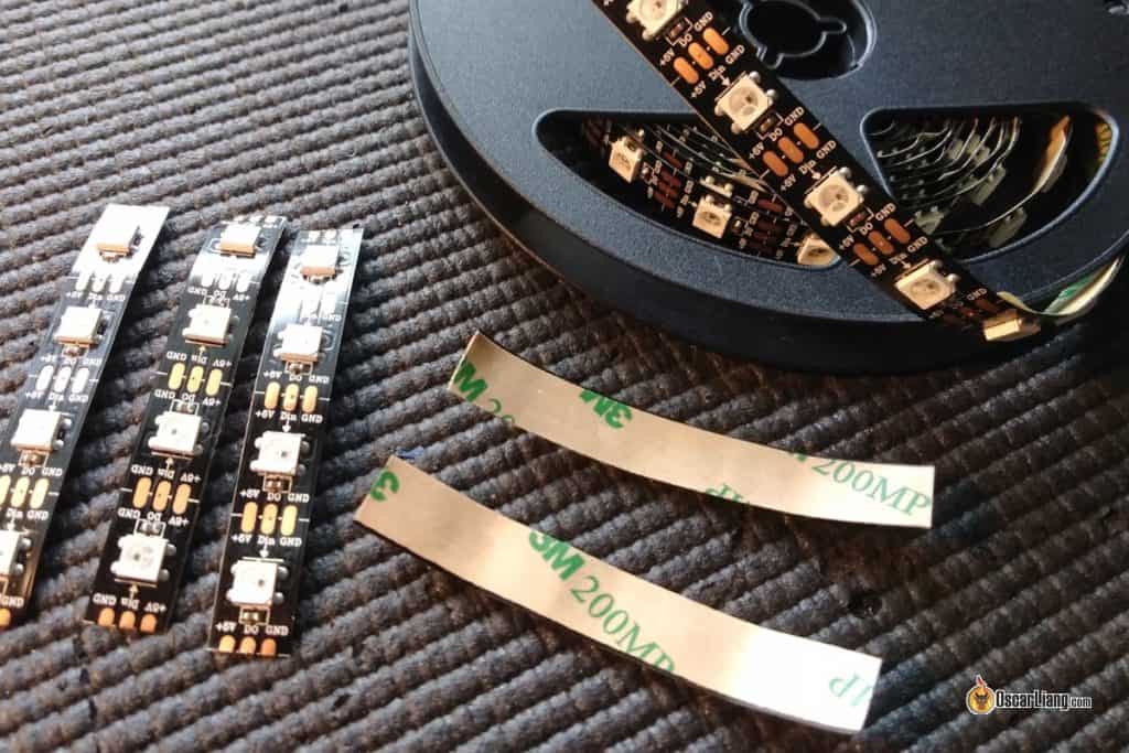 WS2812 RGB LED灯带 — 飞控的LED硬件安装实物